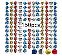 BETOY Fiocchetti per Pacchetti Regalo Set 150 Pezzi, Autoadesivi, Stelle Decorative per Natale e Compleanni, Decorative Pacco Regalo Confezione Diametro (Misti 4 Colori)