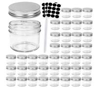 Betrome - Vasetti in vetro con coperchi in argento standard, 4oz