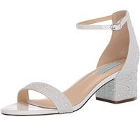 Betsey Johnson Blue Women's SB-MARI Heeled Sandal, White, 7.5 M US