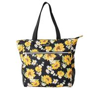 Betsey Johnson - Borsa da spiaggia con chiusura da 15,6 pollici, leggera, grande, resistente in poliestere con tasche laterali in rete per palestra e lavoro, Girasoli, 15.6