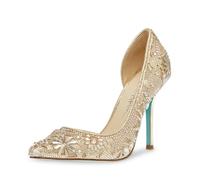 Betsey Johnson D'Orsay - Scarpe da Donna, Senza Lacci, a Punta, Oro Chiaro., 39.5 EU