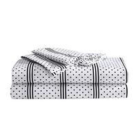 Betsey Johnson Lenzuola complete, morbide e leggere, resistenti allo sbiadimento e alle pieghe (pois e strisce, complete)