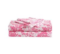 Betsey Johnson Lenzuola per letto matrimoniale XL, morbide e leggere, resistenti allo sbiadimento e alle pieghe (Betseys Toile Pink, Twin XL)