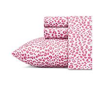 Betsey Johnson Lenzuola per letto queen, morbide lenzuola con federa abbinata, resistenti allo sbiadimento e alle pieghe, leggere per tutto l'anno (leopardate)