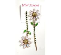 Betsey Johnson Margherita, Oro, Iridescente Crystals Mismatch Orecchini Pendenti