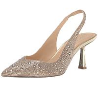 Betsey Johnson SBCLARK - Décolleté a Punta con Strass, Oro Chiaro., 40 EU Larga