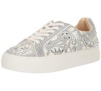 Betsey Johnson Scarpe da Ginnastica da Donna Reily Lifestyle con Strass, Casual e alla Moda, Bianco, 38.5 EU