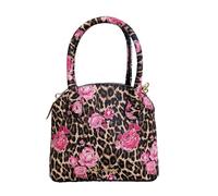 Betsey Johnson XO Hope MINI Dome Satchel Twin Multi Rosa Rosa Marrone Leopardato Mini Crossbody in Ecopelle con metallo dorato Hardward e tracolla regolabile staccabile