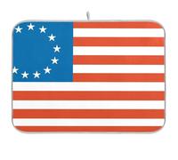 Betsy Ross Bandiera dei primi Stati Uniti Blu Rosso Riutilizzabile Piatto Mat 18x24 Rettangolo Grande Asciugapiatti Opaco Decorativo Home Decor Essentials