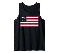 Betsy Ross Flag Camicia - Distressed Betsy Ross Bandiera Americana Canotta