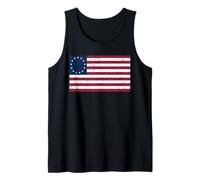 Betsy Ross Flag Camicia - Distressed Betsy Ross Flag Canotta