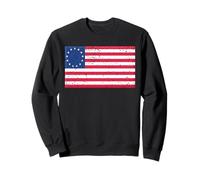 Betsy Ross Flag Camicia - Distressed Betsy Ross Flag Felpa