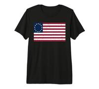 Betsy Ross Flag Camicia - Distressed Betsy Ross Flag Maglietta Premium