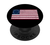 Betsy Ross Flag camicia - Distressed Betsy Ross Flag PopSockets PopGrip Adesivo