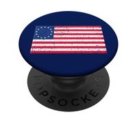 Betsy Ross Flag camicia - Distressed Betsy Ross Flag PopSockets PopGrip Adesivo