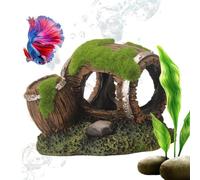 Betta Cave - Accessori decorativi per acquari, decorazione per serbatoi d'angolo, pezzo di rifugio per allevamento, roccia per habitat di deposizione delle uova | Riproduzione paesaggistica naturale