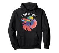 Betta Fish Love Is Love - Pesce Betta colorato Felpa con Cappuccio