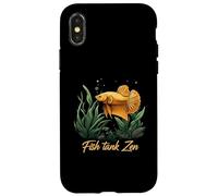 Betta Fish Tank Zen Aquarium Aquatic Life Lover Custodia per iPhone X/XS