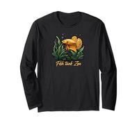 Betta Fish Tank Zen Aquarium Aquatic Life Lover Maglia a Manica