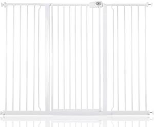 Bettacare Cancelletto Child & Pet per Bambini e Animali, 139.8cm - 147.4cm, Bianco, Cancelletto Extra Alto con un'Altezza di 104cm, Cancelletto per Bambini e Barriera per Animali Domestici