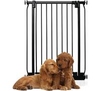 Bettacare Extra Alto Elite Cancello per Cani, 71cm - 80cm, Nero Opaco, Extra Alto 100cm in Altezza, Cancelletto a Pressione per Cane e Cucciolo, Barriera per Animali Domestici e Cani