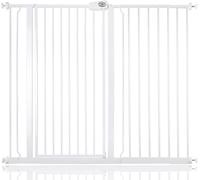 Bettacare Cancelletto per Cani Premium Extra Alto, 127,7cm - 135,3cm, Bianco, Extra Alto con Un'Altezza di 104cm, Cancelletto a Pressione per Cani e Cuccioli, Barriera per Animali Domestici e Cani