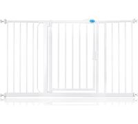 Bettacare Cancelletto per Scale con Chiusura Automatica, 139,8cm - 146,8cm, Bianco, Cancelletto di Sicurezza a Pressione, Cancelletto per Bambini, Barriera di Sicurezza per Porte e Corridoi