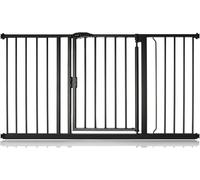 Bettacare Cancelletto per Scale con Chiusura Automatica, 139,8cm - 146,8cm, Nero Opaco, Cancelletto di Sicurezza a Pressione, Cancelletto per Bambini, Barriera di Sicurezza per Porte e Corridoi
