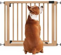 Bettacare Cancello in Legno Elegance per Cane, Naturalee, 95cm - 103cm, Pressione Fit Safety Gate, Ingresso Extra Largo di 73cm, Cancello Extra Largo in Un Pezzo per Cuccioli, Cani e Animali Domestici
