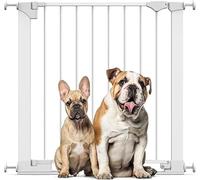 Bettacare SafeStep - Cancelletto per cani, bianco, 75-82 cm, passo extra, a pressione, per scale, corridoi e porte, facile installazione