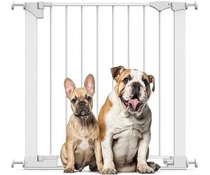 Bettacare SafeStep - Cancelletto per cani, bianco, 75-82 cm, passo extra, a pressione, per scale, corridoi e porte, facile installazione