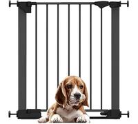 Bettacare SafeStep - Cancelletto per cani, nero, 68-75 cm, passo extra, a pressione, cancello di sicurezza per animali, per scale, corridoi e porte, facile installazione