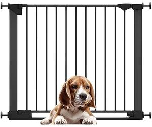 Bettacare SafeStep - Cancelletto per cani, nero, 89-96 cm, passaggio extra basso, porta extra larga 74 cm, un unico pezzo extra largo per scale, corridoi e porte, animali domestici e cuccioli, facile