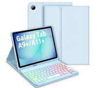Bettdow Tastiera Custodia per Samsung Galaxy Tab A9+ 2023/A11+ 2025 11", Layout Italiano Tastiera Retroilluminata Staccabile e Cover per Tab A9 Plus/A11 Plus 11" SM-X210/X215/X216/X230/X236, Blu