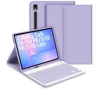 Bettdow Tastiera Custodia per Samsung Galaxy Tab S9 11"/ S9 FE 10.9" 2023 - Spagnolo, Viola