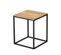 Sgabello Bette Q020, 35x35cm, piano in vero legno rovere naturale, Colorazione: Nero opaco