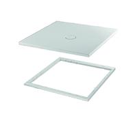 Bette Receveur de douche au sol avec support de receveur minimum et BetteAntirutsch Pro, 110x100cm, 8735-440AE,T1, 8735-440AE,T1, Colorazione: Neve (bianco opaco)