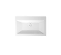 Lavabo da incasso Bette Loft senza foro per rubinetto, A230 800 x 495 mm, Colorazione: Bianco con BetteGlasur Plus