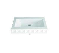BetteLoft Ornement lavabo mural, 1 rangée, sans percement pour la robinetterie, sans trop-plein, 825x525x100mm, A230-000SWV1A, A230-000SWV1A, Colorazione: Bianco