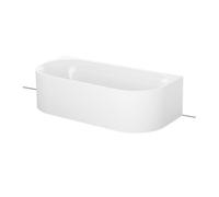 Bette Lux Oval I Silhouette vasca da bagno a parete 190x95x95x45cm, 2 posteriore inclinato, 3417CWVVVS, Colorazione: Bianco con falce antiscivolo - 3417-000CWVVS,AS