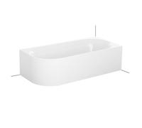 BetteLux Oval V Silhouette Baignoires d'angle, 2 inclinaisons du dossier, installation dans le coin droit, 1750x800x450mm, 3435-000CELVS,Plus, 3435-000CELVS,Plus, Colorazione: Bianco con Glasur Plus
