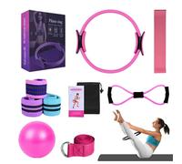Better Kit per pilates, kit essenziale per pilates, da donna, fasce per allenamento glutei, palla da yoga da 25 cm, figura 8, fasce di resistenza per yoga e stretching (rosa)