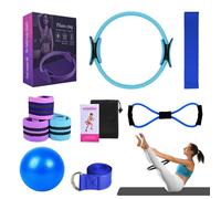 Better Kit per pilates, kit essenziale per pilates, da donna, fasce per allenamento glutei, palla da yoga da 25 cm, figura 8, fasce di resistenza per yoga e stretching (blu)