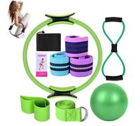 Better Me Pilates Kit, Pilates Essentials Kit for Women, Booty Bands for Working Out Glutes Yoga Ball 25cm Figure 8 Resistance Band Yoga Bands for Stretching for Advanced and Beginners Users (Green)