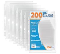 Better Office Products 200 mini protezioni per fogli di poliestere, peso standard, trasparente diamante, 5,5 x 8,5, confezione da 200