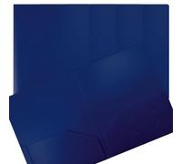 Better Office Products, cartella portadocumenti in plastica con 2 tasche, formato lettera, confezione da 24, blu