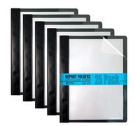 Better Office Products - Copertine trasparenti ultra resistenti, 25 per scatola, formato lettera, copertina posteriore in poliestere, con chiusura, distese piatte