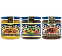 Better Than Bouillon Brand, confezione ridotta di sodio con 1 base di pollo, 1 base di manzo e 1 base di verdure, barattoli da 237 ml (3 pezzi)
