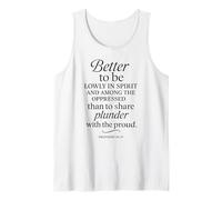 Better To Be Lowly in Spirit Proverbs 16:19 Versetto della Bibbia Pregare Canotta