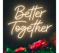 Better Together, insegna al neon per decorazione da parete, con luce a LED Better Together, regalo per feste di compleanno, matrimoni, fidanzamenti, anniversari, addio al nubilato, fondali